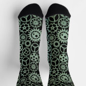 Steampunk Verdigris Bronze Gears Socks Sokken (Top)