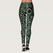 Steampunk Verdigris Bronze Leggings (Achterkant)