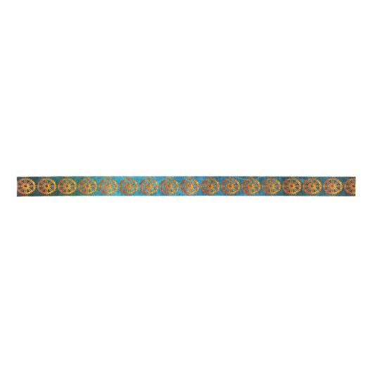 Steampunk Verdigris Rusty Cogwheels Lint (Voorkant)