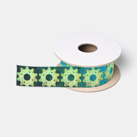 Steampunk Verdigris Rusty Cogwheels Lint (Spoel)