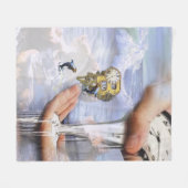 Steampunk verjaardagsbrief B Fleece Deken (Voorkant (Horizontaal))