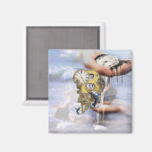 Steampunk verjaardagsbrief B Magneet (Voorkant / Achterkant)