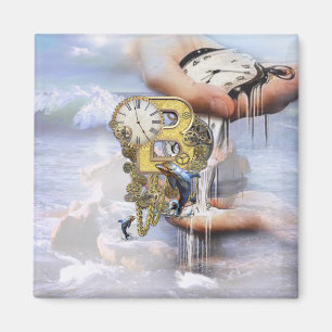 Steampunk verjaardagsbrief B Magneet