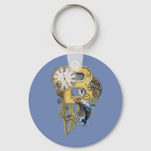 Steampunk verjaardagsbrief B Sleutelhanger