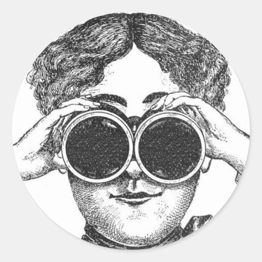 Steampunk verrekijker Sticker (Voorkant)