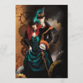 Steampunk Vicotiran bruiloft Menu (Achterkant)