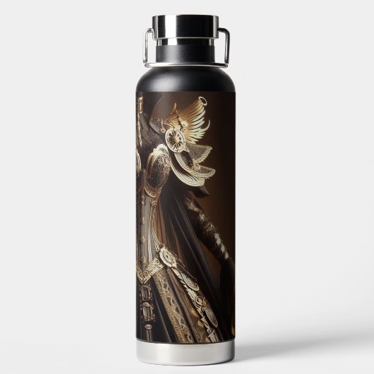 Steampunk Victoriaans Black and Gold Empress Gown Waterfles