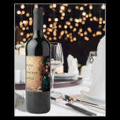 Steampunk Victoriaans bruiloft Wijn Etiket