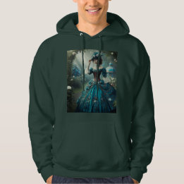 Steampunk  Victoriaans dame in een tuin Hoodie
