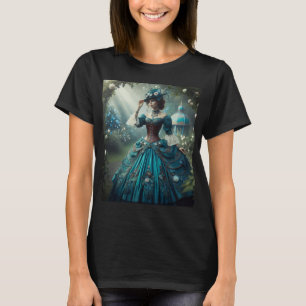 Steampunk  Victoriaans dame in een tuin T-shirt