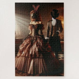Steampunk Victoriaans Fantasie Kunst Maskerade Legpuzzel