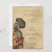 Steampunk  Victoriaans Floral Wedding Kaart (Voorkant)