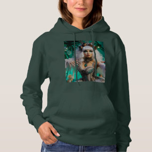 Steampunk Victoriaans futuristische groene danser Hoodie