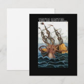 Steampunk  Victoriaans Giant Kraken Octopus Kaart (Voorkant / Achterkant)