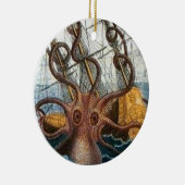 Steampunk  Victoriaans Giant Kraken Octopus Keramisch Ornament (Rechts)