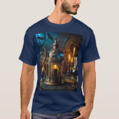 Steampunk Victoriaans Gothic Scientists Lab Lanter T-shirt (Voorkant)