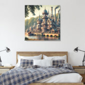 Steampunk Victoriaans Industriefabriek Canvas Afdruk (Insitu (Slaapkamer))
