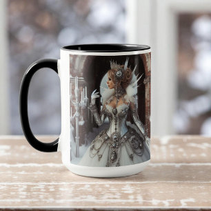 Steampunk Victoriaans Industriële Winter Ice Queen Mok