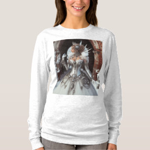 Steampunk Victoriaans Industriële Winter Ice Queen T-shirt