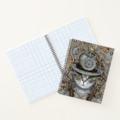 Steampunk Victoriaans kat Notitieboek (Binnen)