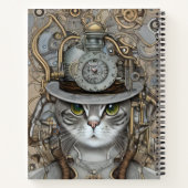 Steampunk Victoriaans kat Notitieboek (Achterkant)