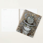  Steampunk Victoriaans kat Planner (Display)