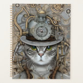  Steampunk Victoriaans kat Planner (Voorkant)