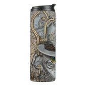 Steampunk Victoriaans kat Thermosbeker (Gedraaid links)