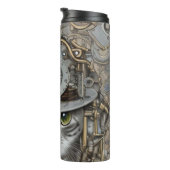 Steampunk Victoriaans kat Thermosbeker (Geroteerd rechts)