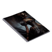 Steampunk Victoriaans Lady Black Raven Notitieboek (Rechterzijde)