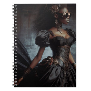 Steampunk  Victoriaans Lady Black Raven Notitieboek