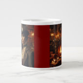 Steampunk  Victoriaans Lady Christmas Red Extra Grote Beker (Voorkant)