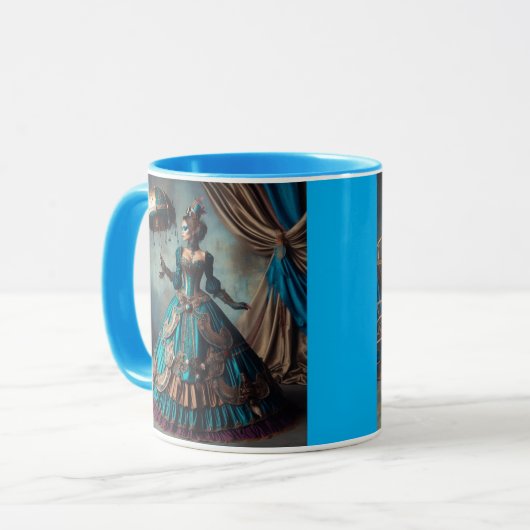 Steampunk  Victoriaans Lady Circus Performer Mok (Voorkant links)