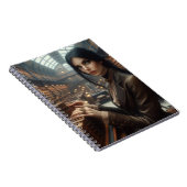 Steampunk  Victoriaans Lady Librarian Notitieboek (Rechterzijde)