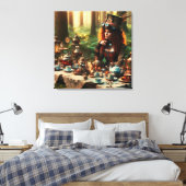 Steampunk Victoriaans Lady Mad Hatter Canvas Afdruk (Insitu (Slaapkamer))