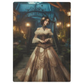 Steampunk Victoriaans Moonlight Lady Klembord (Achterkant)