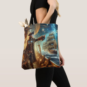 Steampunk Victoriaans Oceaan Space Pirate Draagtas