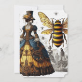 Steampunk Victoriaans Queen Bee Gown Save The Date (Voorkant)