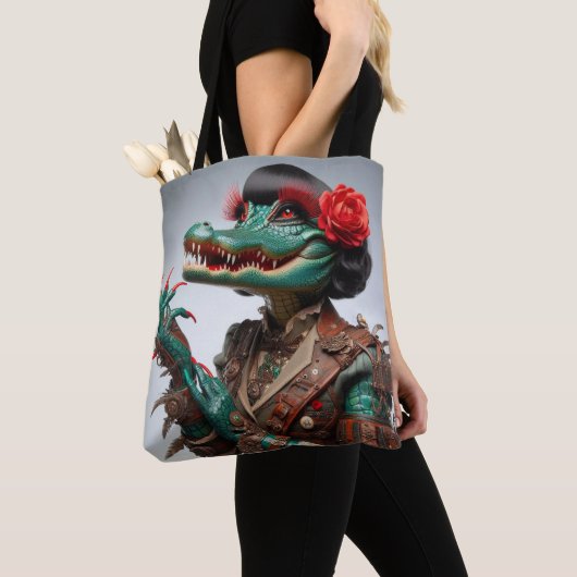 Steampunk Victoriaans stijl gotische canvas tas ve (Dichtbij)