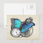Steampunk Victoriaans tandwielen Briefkaart (Voorkant / Achterkant)