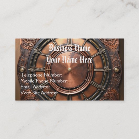Steampunk & Victoriaans Thema Visitekaartje (Voorkant)