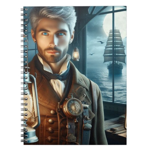 Steampunk  Victoriaans vuurtorenwachter Notitieboek (Voorkant)