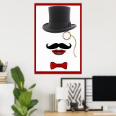 steampunk victorian gentleman man abstract poster (Bureau à domicile)