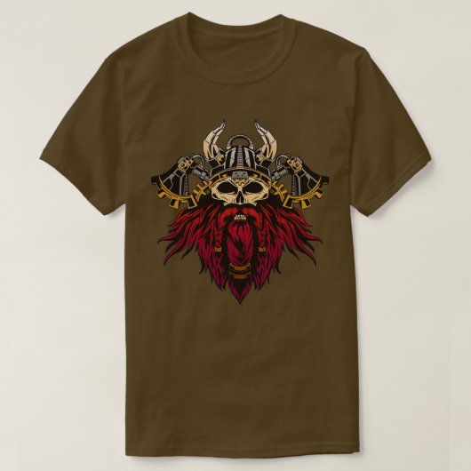 Steampunk Viking crâne Classique TShirt (Design devant)