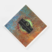 Steampunk Vintage Huwelijk Persoonlijk Servet (Hoek)