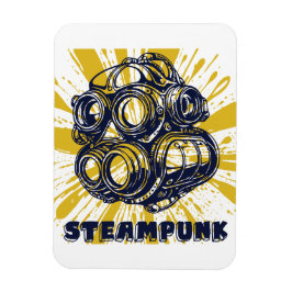 Steampunk Vintage Kunst - Flexibele Fotomagneet Magneet