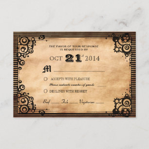Steampunk Vintage Look personnalisé RSVP