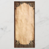 Steampunk Vintage Look Slim Dinner Menu (Dos)