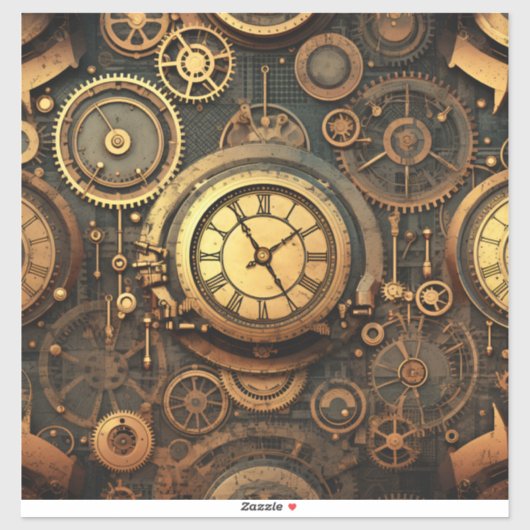 Steampunk Vinyl Sticker (Vel)