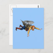 Steampunk  vliegmachine briefkaart (Voorkant / Achterkant)